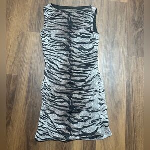 Elegant Zebra Print Mini Dress